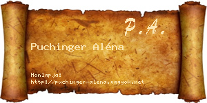 Puchinger Aléna névjegykártya